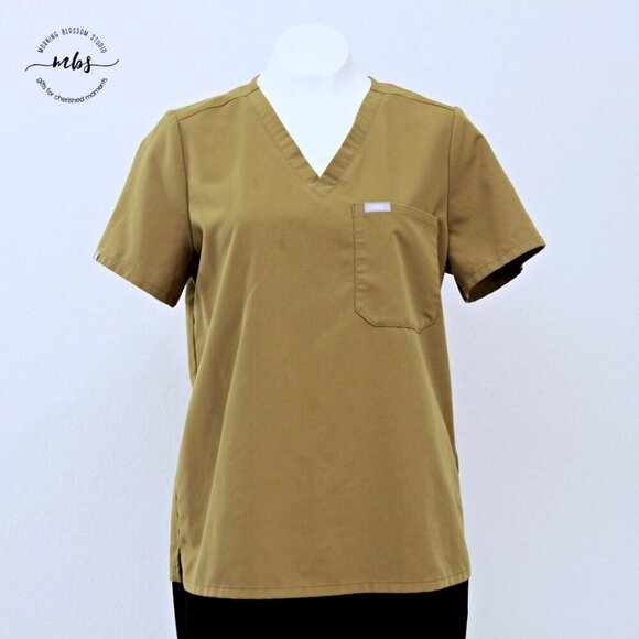 Bundle‎ of 2 Figs Catarina One Pocket Scrub Tops Blue Green Women M Style FW1000 - Picture 5 of 16